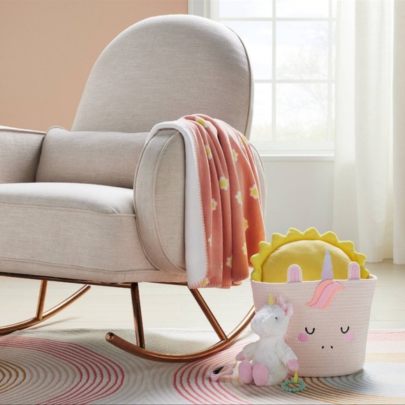 Coiled Thick Rope Medium Round Storage Decorative Basket-Unicorn - Picture 2 of 3